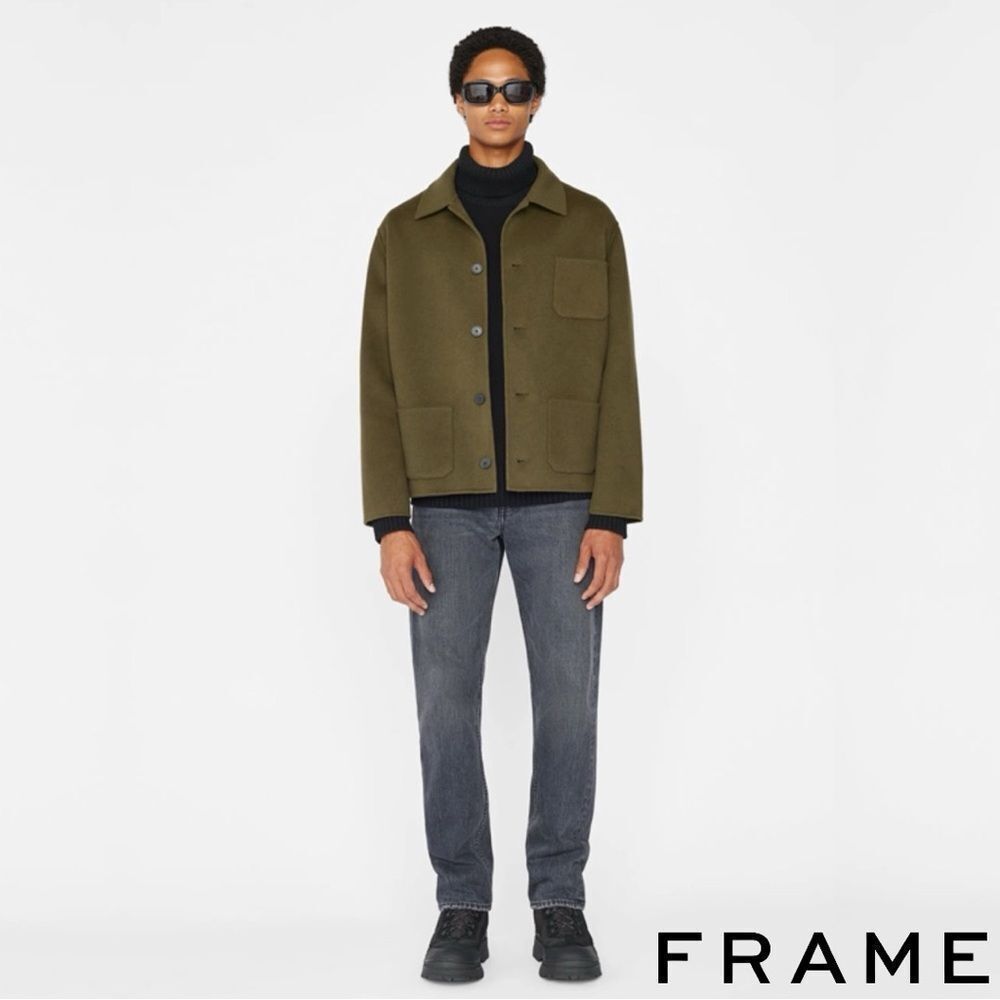 FRAME **NWT** Double Face Wool Jacket in Olive Green - Picture 10 of 11